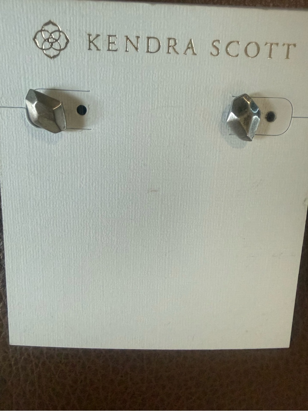 Kendra Scott Faceted Silver Geometric Stud Earrings
